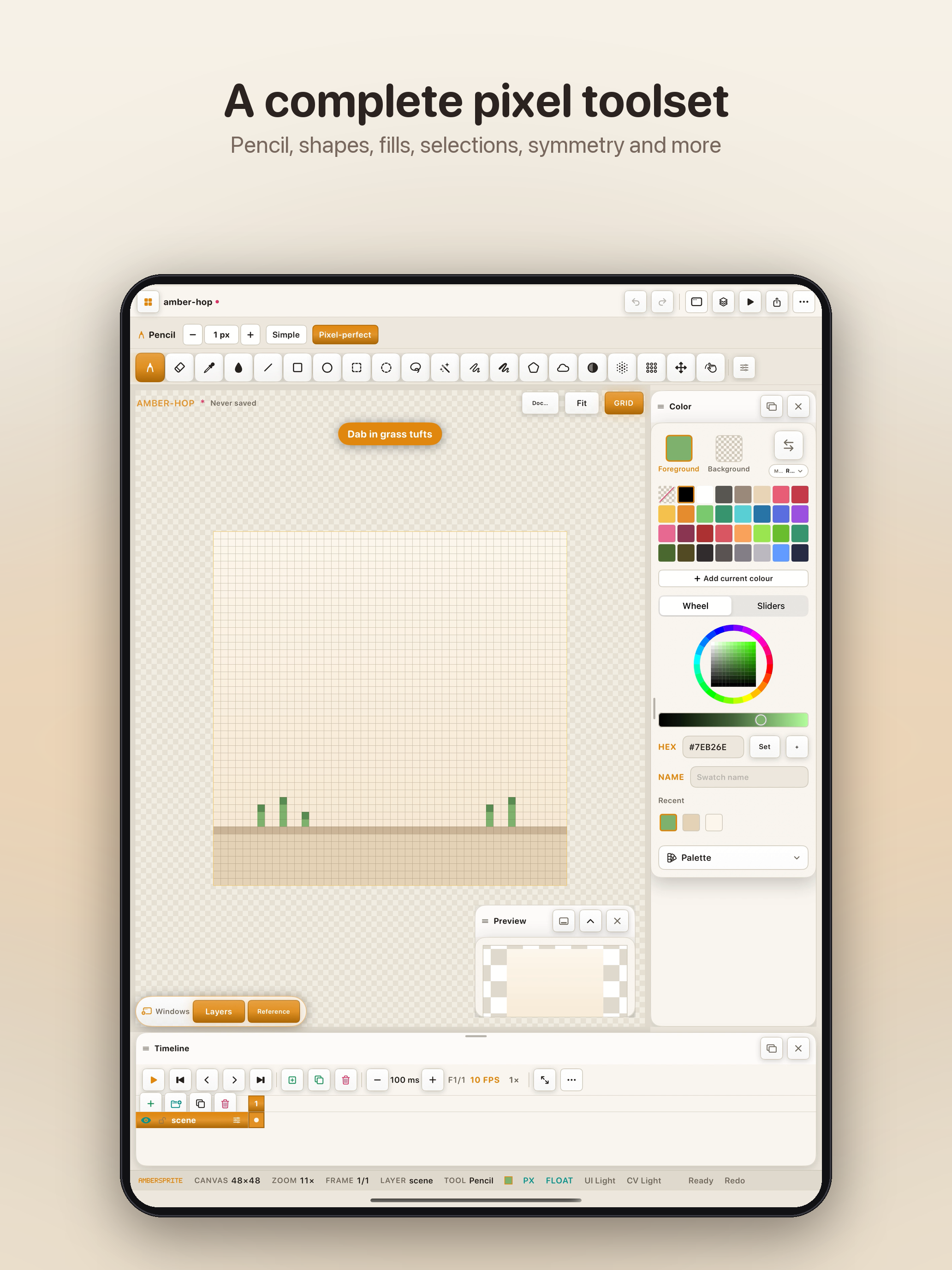 Ambersprite running on iPad